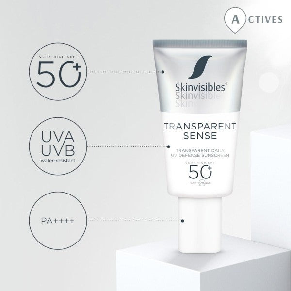 TRANSPARENT SENSE SPF50+ 50ml – Protector Solar Transparente para Piel Sensible y Seca