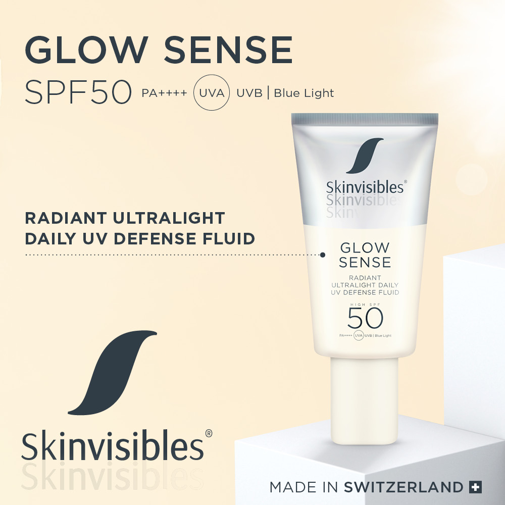 GLOW SENSE SPF50  50ml – Fluido Facial Glow con Protección Solar Alta