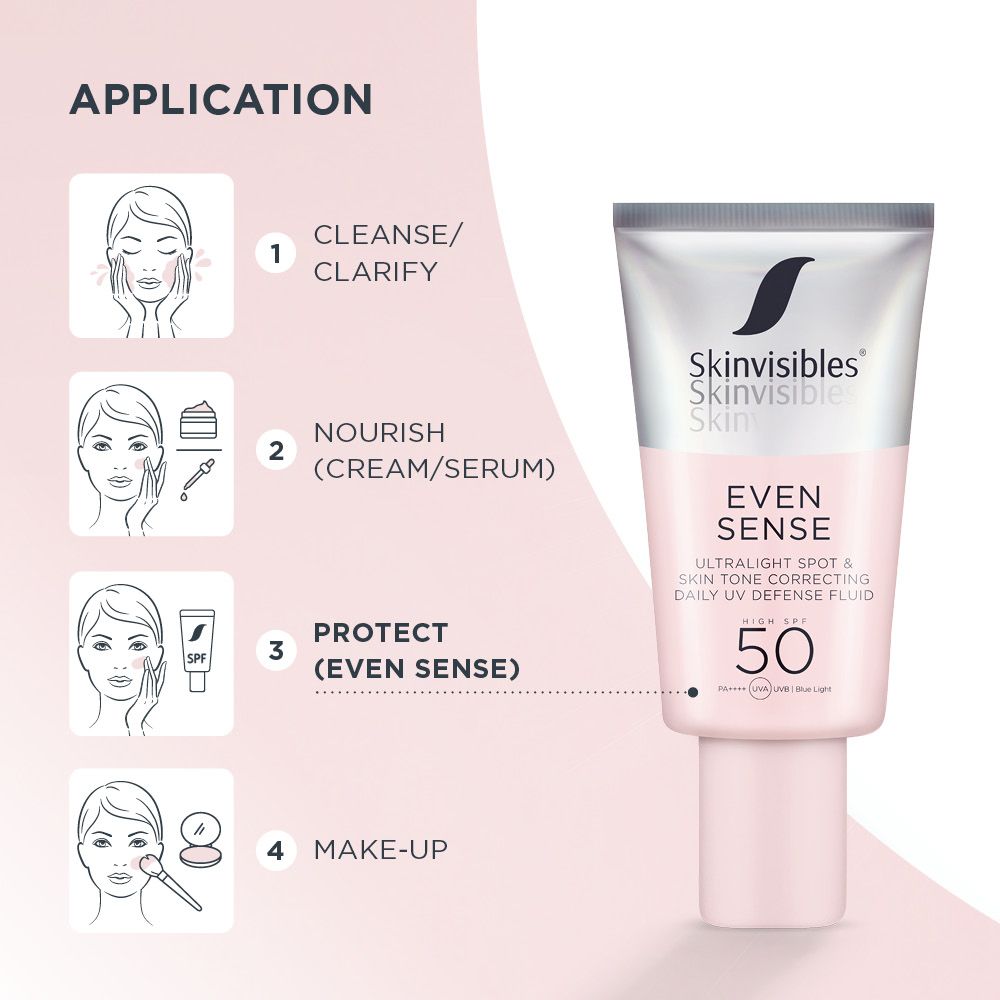 EVEN SENSE SPF50  50ml – Fluido Facial Iluminador y Unificador con Protección Solar Alta